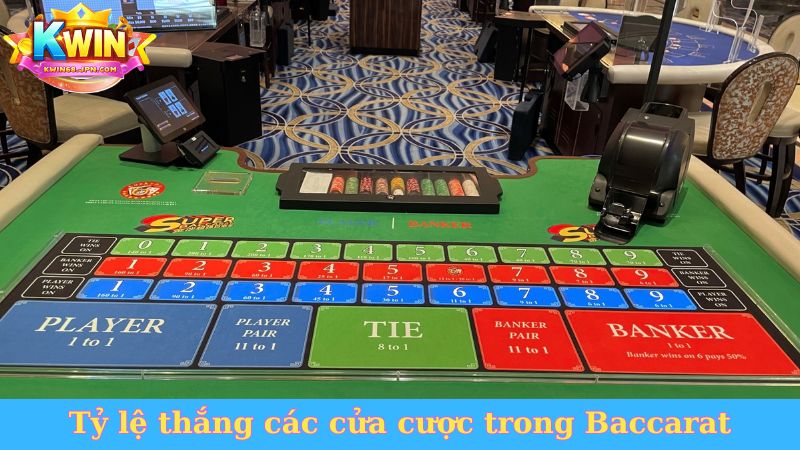 Tỷ lệ thắng các cửa cược trong Baccarat
