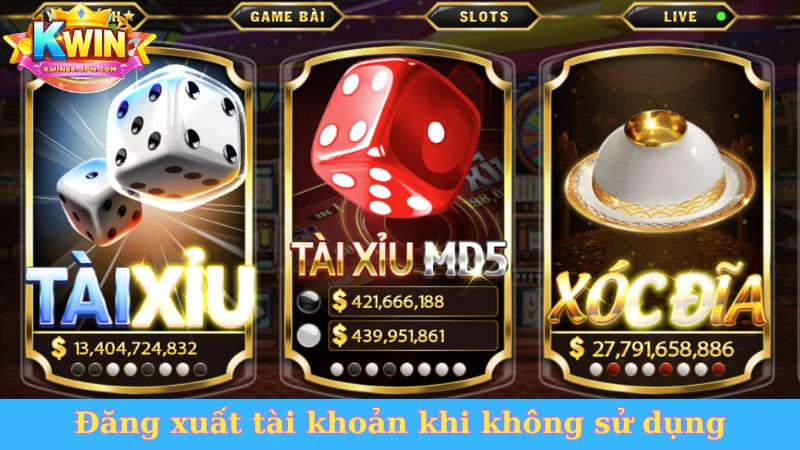 Đăng xuất tài khoản khi không sử dụng