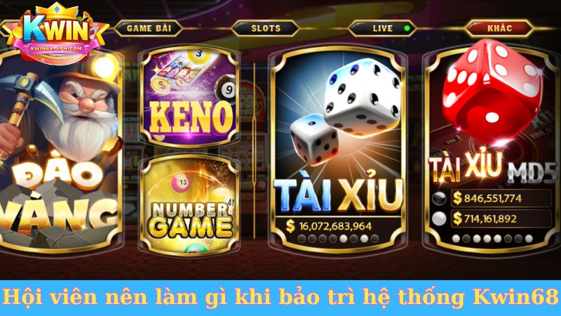 Hội viên nên làm gì khi bảo trì hệ thống Kwin68