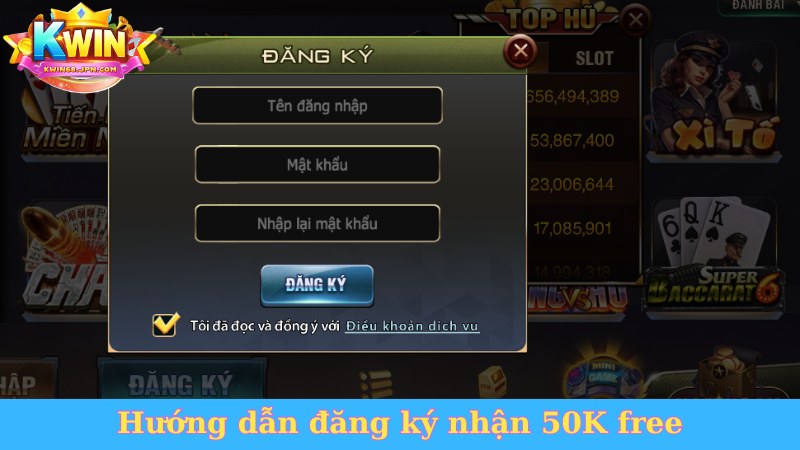 Hướng dẫn đăng ký nhận 50K free
