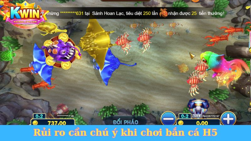 Rủi ro cần chú ý khi chơi bắn cá H5